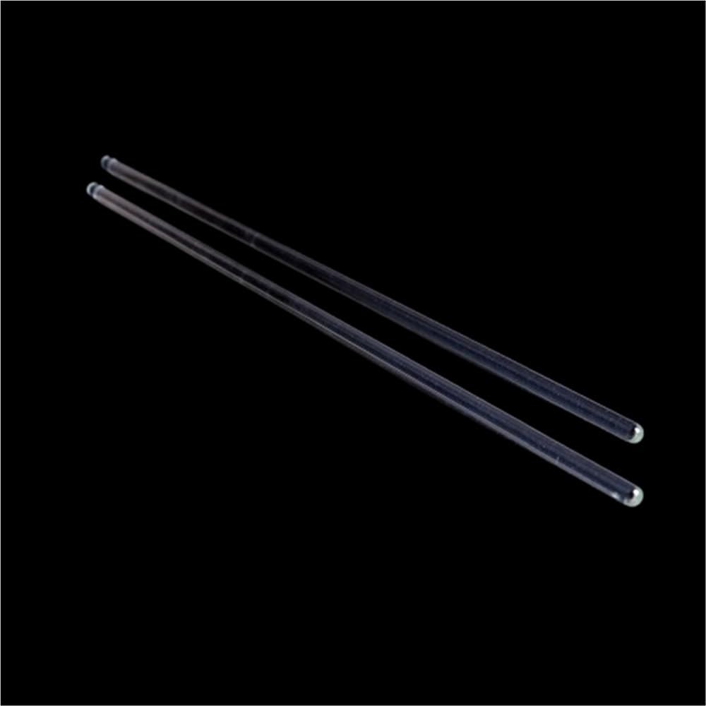 12 Uds. De barras de desviación de vidrio de borosilicato transparente de 4mm a 12mm de diámetro, varilla agitadora de vidrio for vaso de laboratorio, varillas de drenaje(10x400mm)