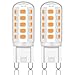 Produktbild Mizlay 2er Leuchtmittel G9 LED Warmweiß 2700K, Lampe LED G9 4W Ersatz 40W Halogenlampe, AC220-230V GU9 Birne Steckbirnen Kein Flackern Nicht Dimmbar
