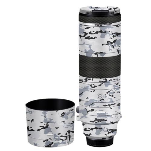 Mebont �J�����A�N�Z�T���[ Canon RF 200-800mm f/6.3-9 IS USM�Ή� �����Y�ɓK������ی쑕���X�e�b�J�[�ŁA�ώC�����A�ϖ��Ր�������������Y�X�L���ی�t�B�����A����(Camo White)