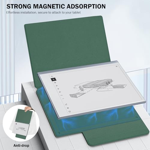 Image of MoKo Case for Remarkable 2 Tablet 10.3 inch with Pen Holder, Midnight Green | Ultra-Thin, Back Magnetic Design, Smart Folio Cover