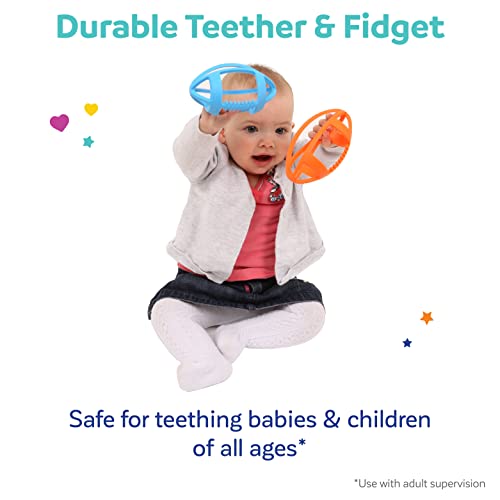 Fun And Function Grip It Football Chewy & Fidget Set - Kid & Toddler Chew Toy - Sensory Chew Toys For Kids - Oral Chew Toys For Sensory Kids - Oral Sensory Toys, Sensory Chew For Kids & Babies, 2 Pack #TOP3