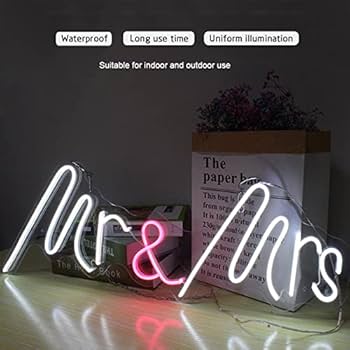 ネオンライト 壁掛け照明　結婚式　装飾　ネオンサイン Amazon.co.jp: ネオン壁画サインかわいいウサギナイトライトLed