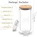BGRAING 6 Pack 16 oz Acrylic Snow Globe Tumbler Double Wall Plastic Snowglobe Tumbler Cups with Pre-Drilled Hole, 100% Leak Proof, with Bamboo Lids & Clear Lid, for Snow Globe Glitter DIY Gift