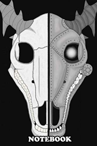  Notebook: Half Bone Half Robotic Deer , Journal for Writing, College Ruled Size 6\