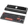 KEEBMONKEY WOBKEY Crush 80 Beta CNC Aluminum Quick-Disassembly Ball-Catch Mount Triple-Mode Connectivity Gaming Mechanical Keyboard with HMX Frost Jade Switch and BSUN Arctic Switch (Lite Black)