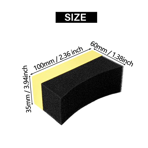 Katnetoly 5X Cuscinetti per Ruote Professionali per Ruote Automobilistiche Pneumatici per Pneumatici Cuscino per Gommapiuma in Schiuma Nera Giallo