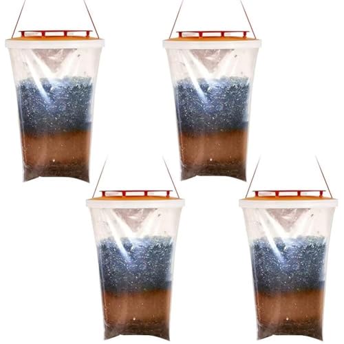 Trampa Colgante para Moscas, Trampa para Moscas con Cebo para Moscas para Control de Plagas, Trampa para Moscas Mata hasta 20,000 Moscas para Jardín al Aire Libre, Granja, Establo de Caballos