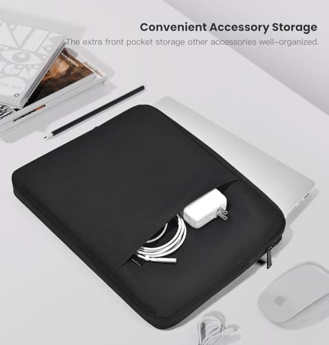 17 inch 360° Protective Laptop Case Sleeve for 2025 HP 17.3 Touchscreen Laptop,Envy 17,Pavilion 17,ASUS Vivobook 17, Shockproof Water-Resistant Computer Bag w/Accessory Pocket by CaseBuy - Image 5