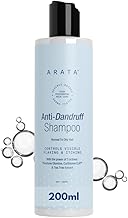 Arata Anti-Dandruff Shampoo - 200ml | With Neem, Tea Tree Oil & Piroctone Olamine | Up to 100% Dandruff Reduction | Soothes Flaky Scalp | For Dry, Frizzy Hair | For Men & Women | For All Hair Types