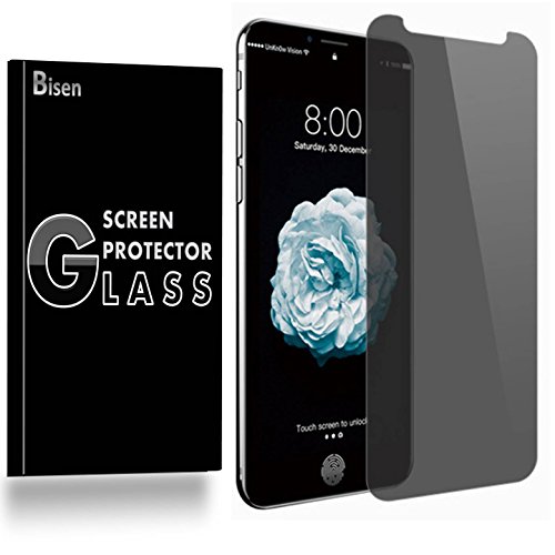 [BISEN] for iPhone 11 Pro Max, iPhone XS Max Privacy Screen Protector Tempered Glass, Anti-Spy Screen, Anti-Scratch, Anti-Shock, Bubble Free, Lifetime Protection & Replacement