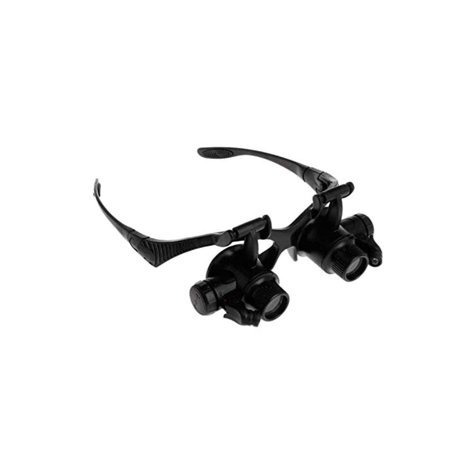 Lupa para Diadema, Lupa iluminada para Montaje en Cabeza, Lupa de reparación para Diadema con luz LED, lupas de joyería de Doble Ojo, 10X 15X 20X 25X, 23 de enero para Pasatiempos, Lectura, Lupa de