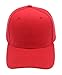 Baseball Cap Hat Men Women - Classic Adjustable Plain Blank, RED
