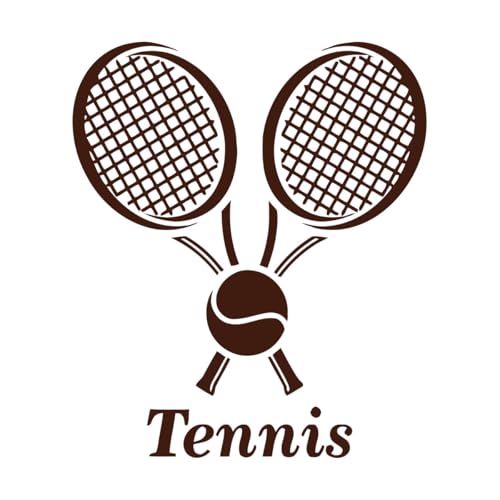 Logotipo del club de tenis Deportes Tenis Raqueta de tenis Calcomanías de letras 68x79.9cm Cultura del tatuaje Café