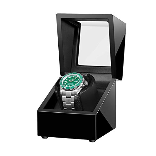 DFGHNBVC Remontoir De Montre Automatique Simple avec Coussins De Montre Réglables, Coque en Bois, Peinture Extérieure pour Piano, Moteur Silencieux, Double Alimentation, D