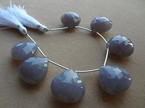 Pierre de lune grise coeurs facettés briolette pour bijoux haute joaillerie