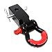 Shackle Hitch Receiver 2 Inch LIBERRWAY 11,000 Lbs Capacity Receiver Shackle Bracket with 3/4 inch D Ring Shackle, Shackle Isolator and 5/8 Pin for Trucks and SUV's