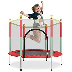 Early childhood sports education: Jumping helps children develop bones and balance and coordination skills. It is a healthy, safe and fun way to exercise at home Safety protection: The trampoline is equipped with a high-density breathable safety net ...