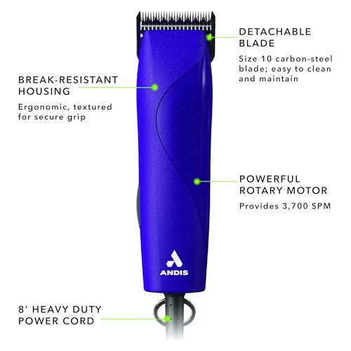 image for Andis 24820 EasyClip Professional-Animal 7-Piece Detachable Ceramic Bl