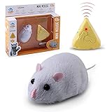 Tipmant Mini Sized RC Mice IR Remote Control Rat Mouse Animal Prank Joke Scary Trick Toys for Cat...