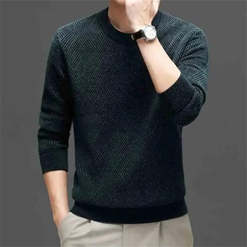 Winter Men Fleece Thicken Warm Sweater Fashion Casual Versatile Male Clothes Long Sleeve Basic Warm Knit Pullovers4