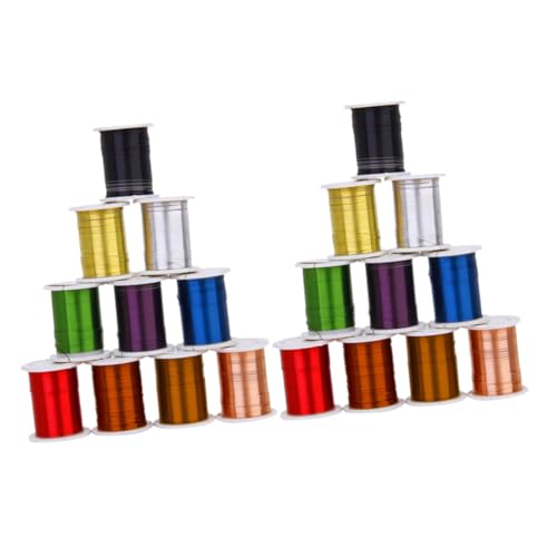 Cuerda de cobre flexible para joyería y abalorios Ipetboom, pack de 20 rollos