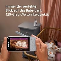 Philips AVENT Connected Babyphone mit Kamera und WLAN, hochwertiger HD-Kamera, Infrarot-Nachtsichtfunktion, Schrei-Erkennung, Gegensprechfunktion, DEKRA Zertifiziert privat und sicher, SCD951/26 – Ansicht 5