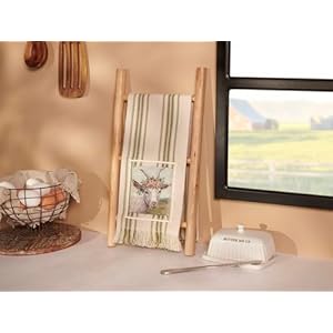 Primitives by Kathy Floral Crown Goat Kitchen Towel Primitives by Kathy Floral Crown Goat Kitchen Towel