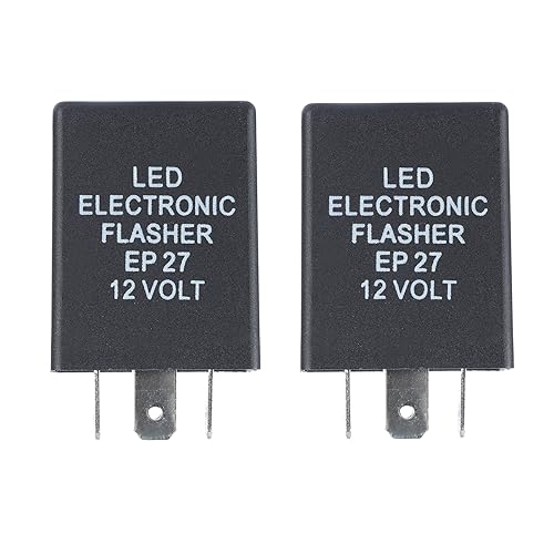 2 Pack EP27 Electronic LED Flasher Relay 5 Pin 12V