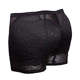 Kiwi-rata Women's Jacquard Shapewear Hip and Butt Padded Panty Black Size L