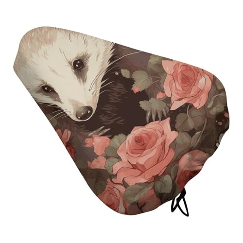 Opossum and Roses Bike Cover