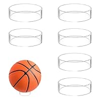 GOIEHIR Acryl Ballhalter, 6 Stück Kunststoff Kugelständer, Rundring Ballständer, Ballhalterung für Basketball, Volleyball und Fußball