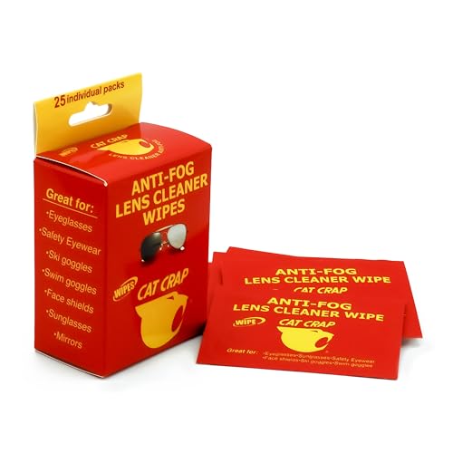 EK World Wide CAT Crap Anti-Fog Lens Cleaner Wipes Pre-Moistened Wipes for Eyeglasses & Optics (25)