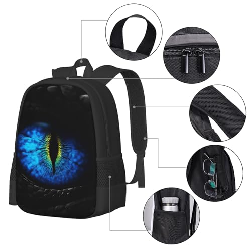 17 Inch Backpack for Dragon Eye Lightweight Adjustable Animal Backpacks with Mesh Side Pockets for Travel Outdoor Sports4