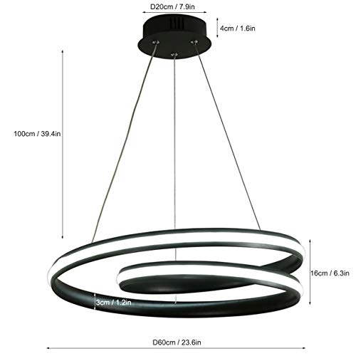 Suspension plafonnier LED 52W lustre variable pour éclairer grande table