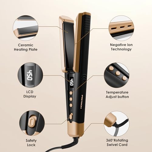 Plancha de Pelo Cerámica 1.75" Negra Dual Voltage miniatura 6