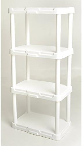Blue Hawk 48-in H x 22-in W x 14.25-in D 5-Tier Plastic Freestanding Shelving Unit