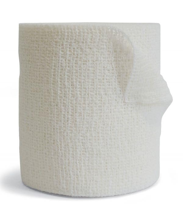 Benda Elastica Coesiva 10 cm x 20 mt in Cotone, Ideale per Medicazioni, Fissaggi, Fratture, Garza Ipoallergenica e Traspirante - Made in Italy