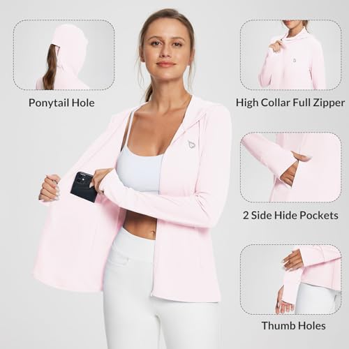 Image of baleaf Women's Sun Protection Jacket Hoodie Clothing Lightweight Long Sleeve Sun Cover Up Shirt
