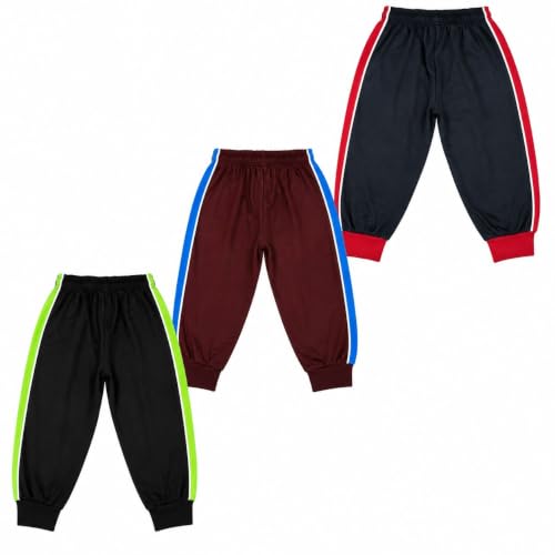 Image of Boys Jogger Track Pants with Graphic Print, Pack of 3