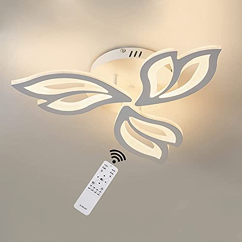 Plafonnier LED 80W fleur luminaire de plafond pour grand séjour