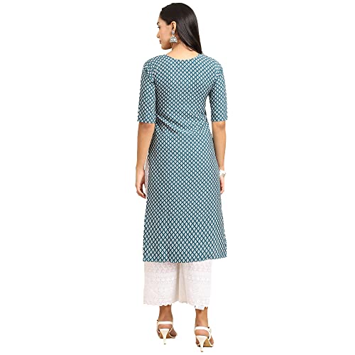 Image of Pinkmint Women's Crepe Digital Print Straight Kurta