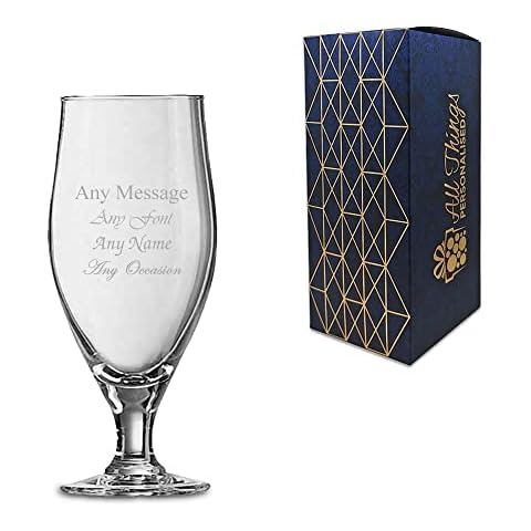 Personalised Engraved 11oz Cervoise Stemmed Beer Glass, Gift Boxed, Perfect for Beer Lovers and Any Occasion Cover