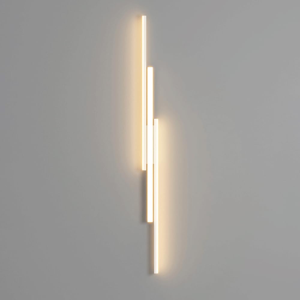 Applique da Parete lineare a LED per Interni a 3 luci, Luce Naturale 4000K, apparecchio di Illuminazione a soffitto a Filo per Soggiorno, corridoio, Camera da Letto