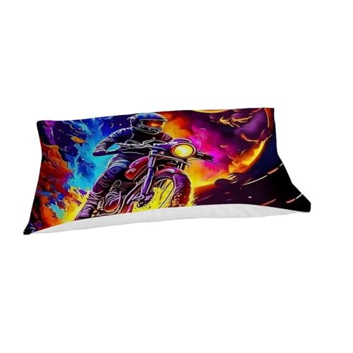 Housse de couette motocross avec fermeture eclair pour lit simple