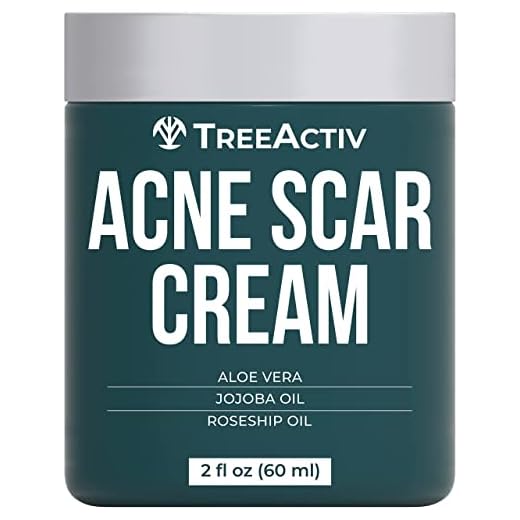 Acne Scar Cream 2 Fl oz, Acne Scar Removal Cream for Old & New Acne Scars, Powerful Acne Scar Treatment for Face & Body Scars, with Effective Natural Ingredients, 500+ Uses, by TreeActiv
