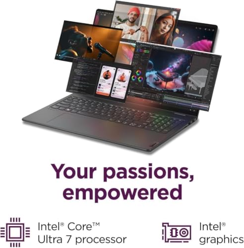Image of Lenovo Yoga 7i 2-in-1 Business Laptop (16 inch FHD+ Touchscreen, Intel Ultra 7 155U, 16GB DDR5 RAM, 1TB SSD), Backlit, Fingerprint Reader, 1080p IR Webcam, 2X Thunderbolt 4, IST HUB, Win 11 Home, AI PC