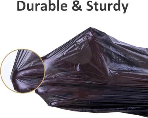 Image of 21 Gallon Heavy Duty 1.2 Mil THICK Trash Bags Drawstring Black Garbage Can Liners Fits All 20-21 Gallon /65 Liter, 75 Liter, 80 Liter Trash Can GRAND SAVE!