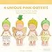 4 Sets Doll Clothes for Sonny Angel, fit for 3 Inch Collectible Dolls for Adult Collectors, Includes Tops and Skirts for Display and Decoration (Lemon Cream Dream)