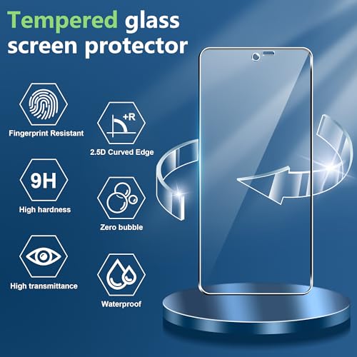 Image of for Samsung Galaxy Xcover 7 Pro Screen Protector(1 pack) Tempered Glass flim+Galaxy Xcover 7 Pro case,9H Hardness,Anti-Scratch, Case Friendly, Anti-Fingerprint,Shock-Absorption