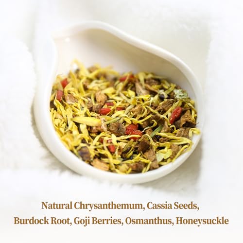 FullChea - Chrysanthemum Cassia Seed Tea, 30 Teabags, 5g/bag - Burdock Root, Goji Berries, Osmanthus, Honeysuckle Combination Herbal Tea - Image 3